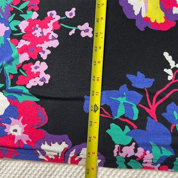 BEVERLY DRIVE SHORT SLEEVE PULLOVER TUNIC TOP Black Pink Red Floral PRINT 1X - Picture 9 of 16